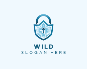 Technology - Security Biometric Lock logo design