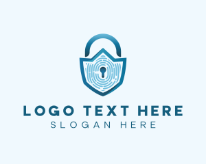 Protection - Security Biometric Lock logo design