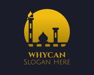 Dome - Yellow Mosque Sunset logo design