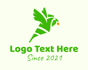 Green Parrot - Tropical Native Parrot logo design