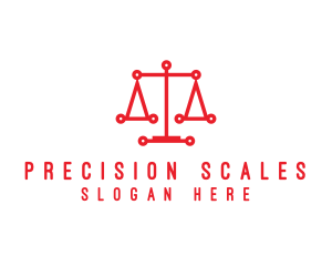 Tech Scales of Justice logo design