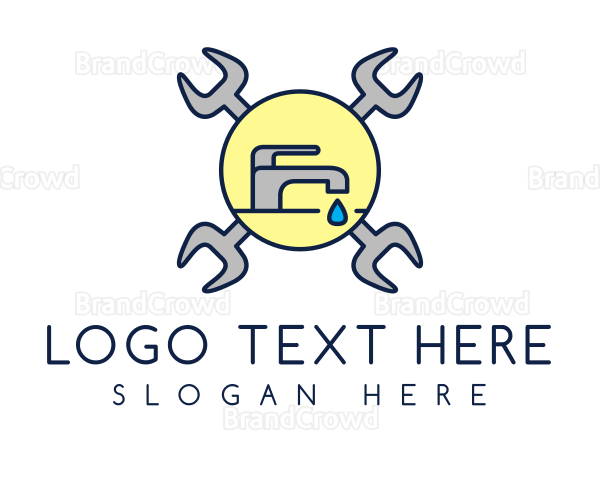 Plumbing Wrench Handyman Logo