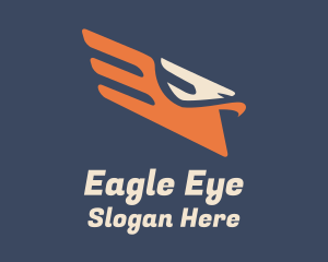 Orange Winged Eagle logo design