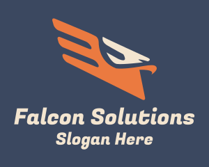 Orange Winged Eagle logo design