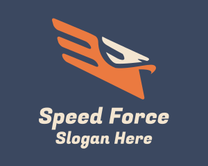 Velocity - Orange Winged Eagle logo design