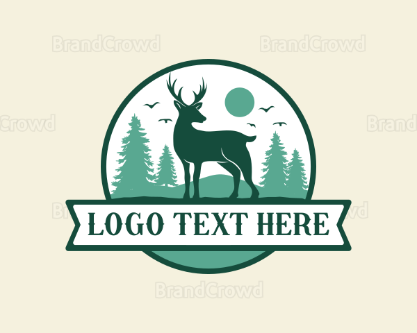 Wild Forest Reindeer Logo
