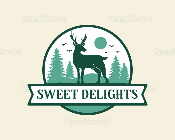 Wild Forest Reindeer Logo