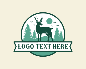 Reindeer - Wild Forest Reindeer logo design