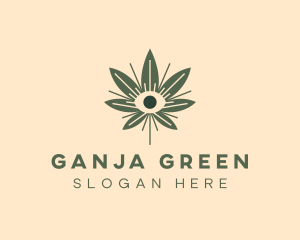 Ganja - Mystic Eye Marijuana logo design