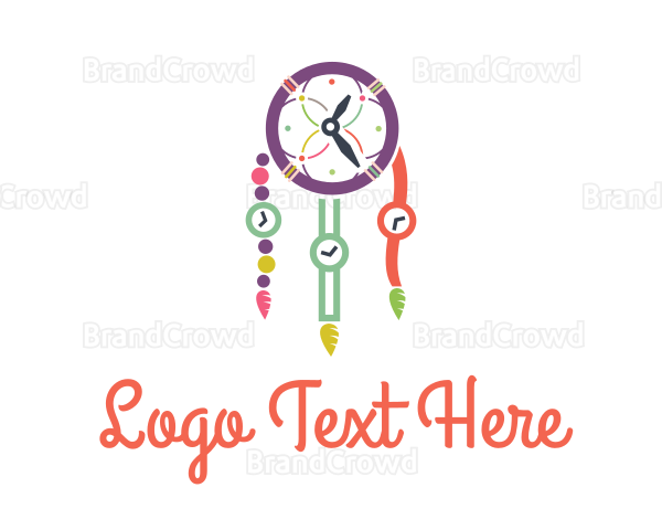 Colorful Time Dreamcatcher Logo