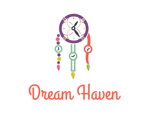 Colorful Time Dreamcatcher logo design