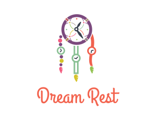 Colorful Time Dreamcatcher logo design