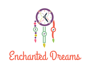 Colorful Time Dreamcatcher logo design