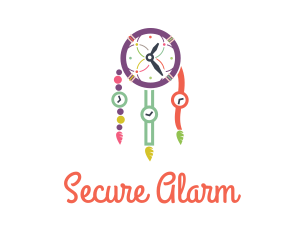 Alarm - Colorful Time Dreamcatcher logo design