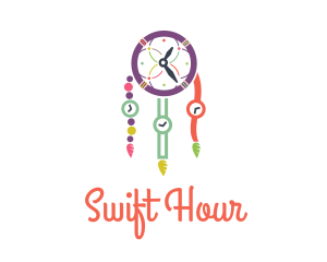 Hour - Colorful Time Dreamcatcher logo design