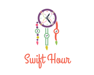 Colorful Time Dreamcatcher logo design