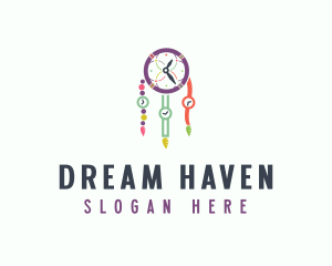 Colorful Time Dreamcatcher logo design