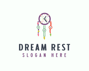 Colorful Time Dreamcatcher logo design