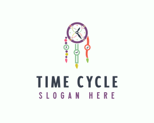 Colorful Time Dreamcatcher logo design