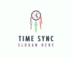 Colorful Time Dreamcatcher logo design