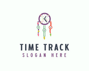 Colorful Time Dreamcatcher logo design