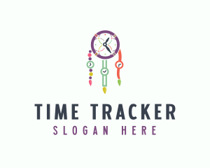 Colorful Time Dreamcatcher logo design