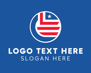 Political - Star Stripes Patriotic Flag logo design