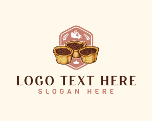 Dessert - Canadian Butter Tarts Snack logo design