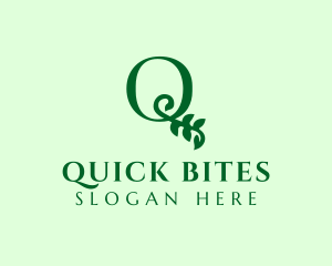 Eco Leaf Letter Q  logo design