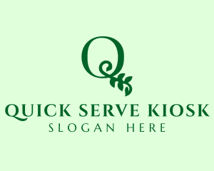 Eco Leaf Letter Q  logo design