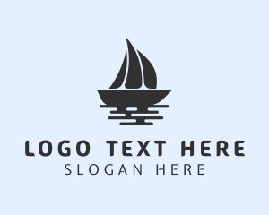 Boating - Ocean Boat Sail logo design