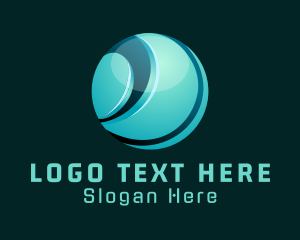 Technology - 3D Digital Technology Globe logo design