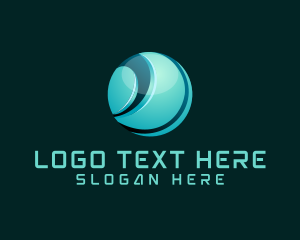 Media - 3D Digital Technology Globe logo design