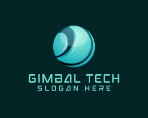 3D Digital Technology Globe logo design