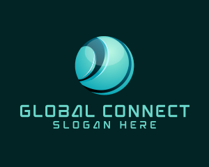 Globe - 3D Digital Technology Globe logo design