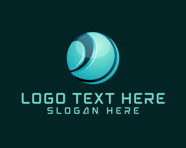 Technology - 3D Digital Technology Globe logo design