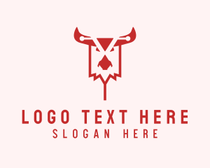 Horns - Bull Tribe Flag logo design