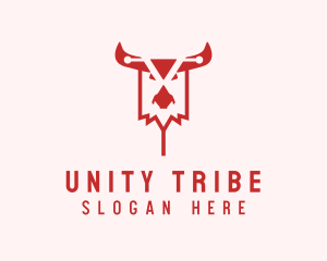 Bull Tribe Flag logo design