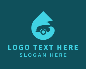 Sedan - Car Wash Droplet logo design