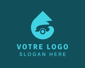 Blue - Car Wash Droplet logo design