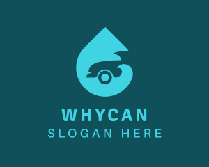 Sedan - Car Wash Droplet logo design