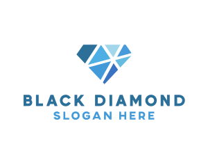 Shattered Blue Diamond logo design