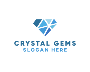 Shattered Blue Diamond logo design