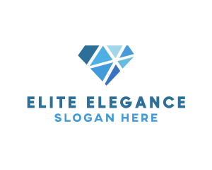 High Class - Shattered Blue Diamond logo design