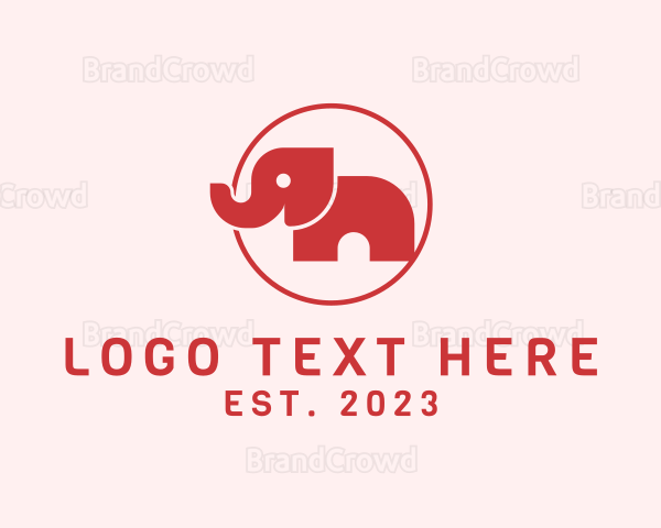 Minimalist Wild Elephant Logo