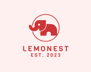Zoo Animal - Minimalist Wild Elephant logo design