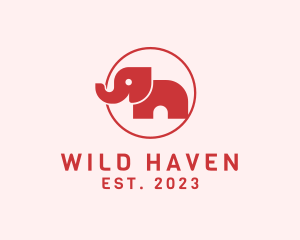 Minimalist Wild Elephant  logo design