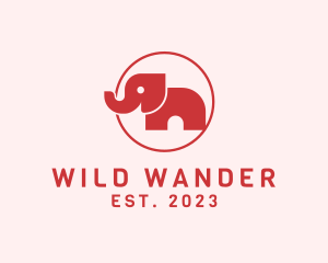 Minimalist Wild Elephant  logo design