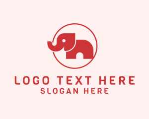 Minimalist Wild Elephant  Logo