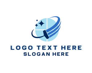 Cleaner - Window Wiper Squeegee logo design